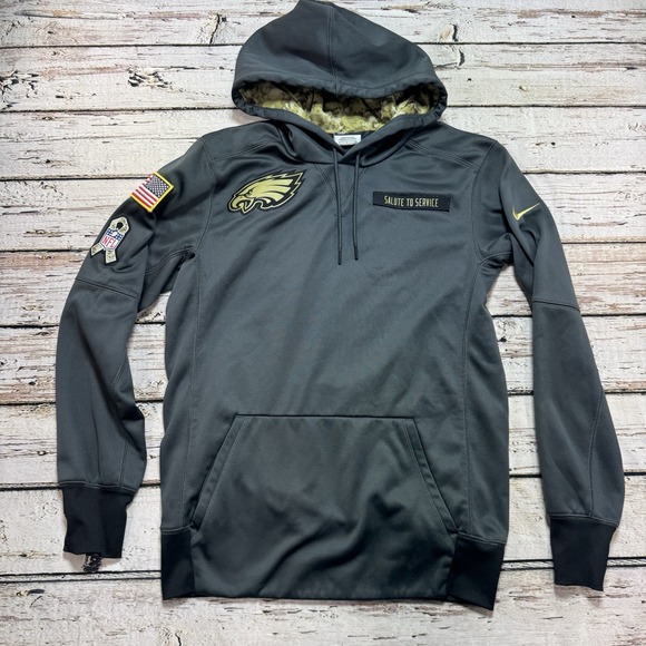 Nike Other - Nike Philadelphia Eagles Hoodie Mens Small Salute To Service NFL ThermaFit